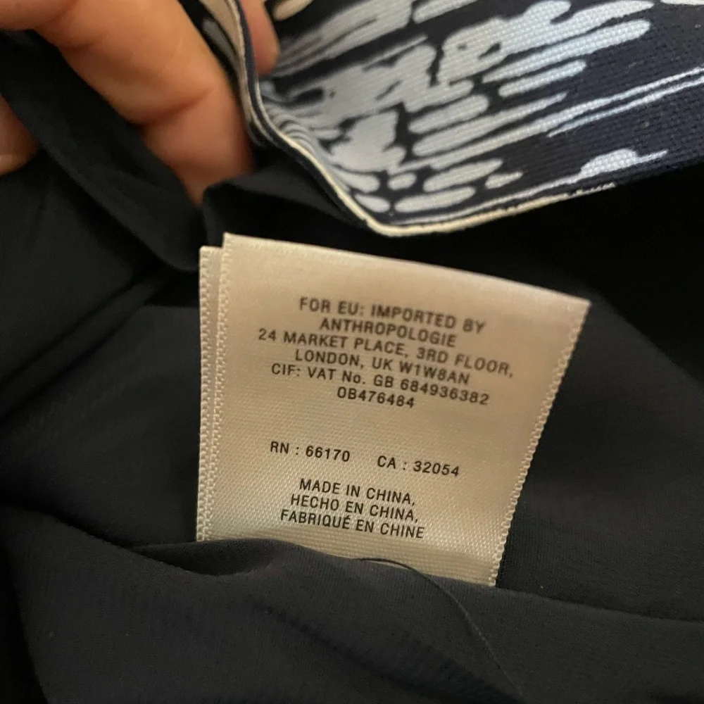 🩵 💙 Anthropologie Maeve Seagull Printed Pencil Skirt Blue NWT sz 4 - Picture 6 of 11